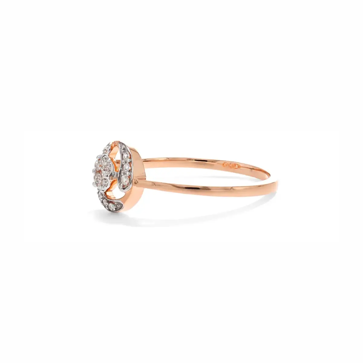 0.07 CT NATURAL DIAMOND WOMENS RING 18K GOLD